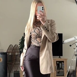 Sheer Snakeskin Print Wrap Top